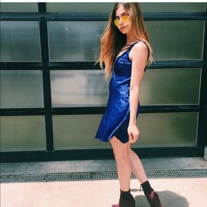 Navy Blue Vintage Slip Dress